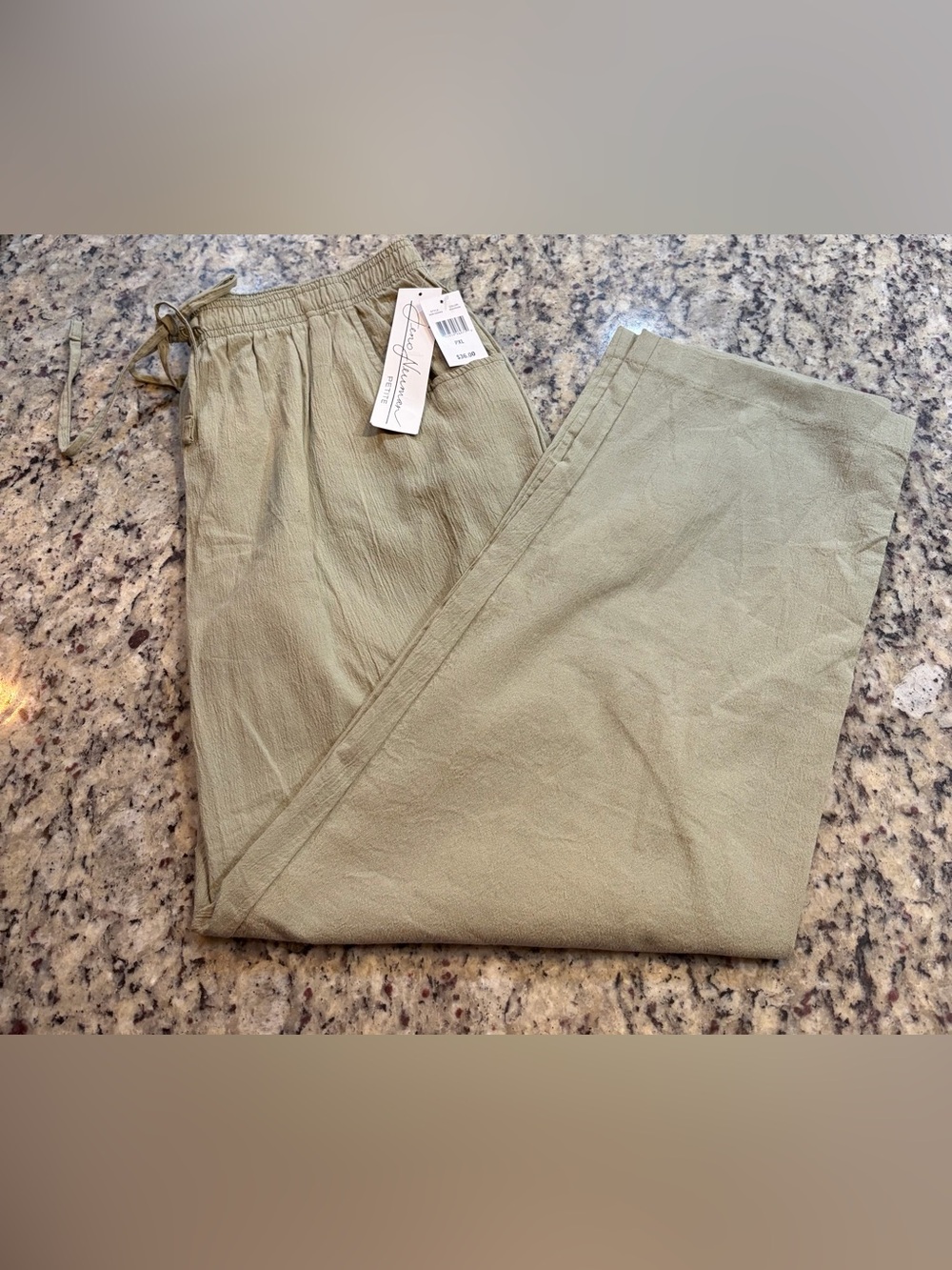 Relaxed Olive Green Drawstring Lounge Pants